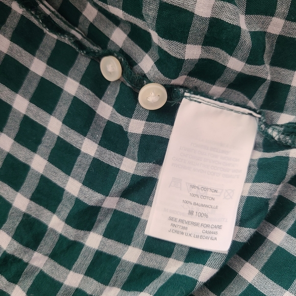 J.Crew windowpane print popover top - Picture 4 of 6
